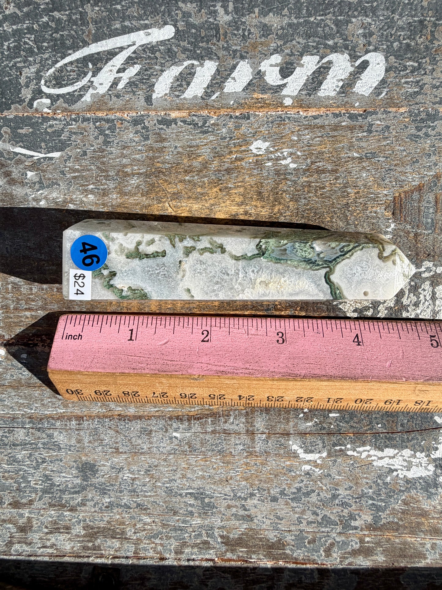 Gorgeous Druzy Moss Agate Tower | Opt 46