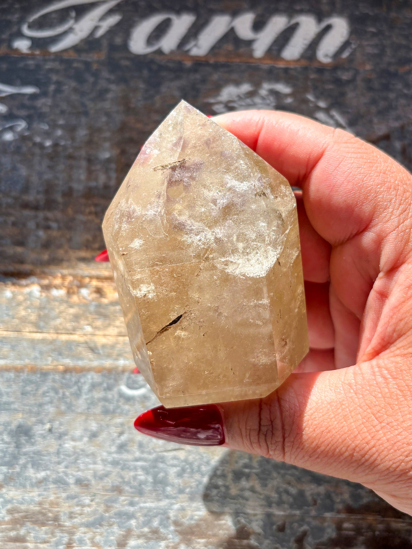 Gorgeous Citrine with Lepidolite Tower from Brazil