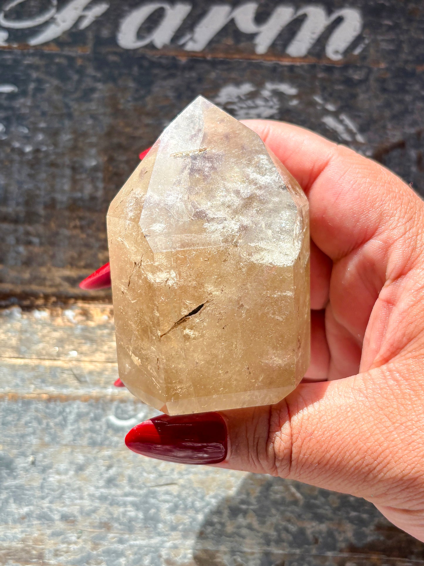 Gorgeous Citrine with Lepidolite Tower from Brazil