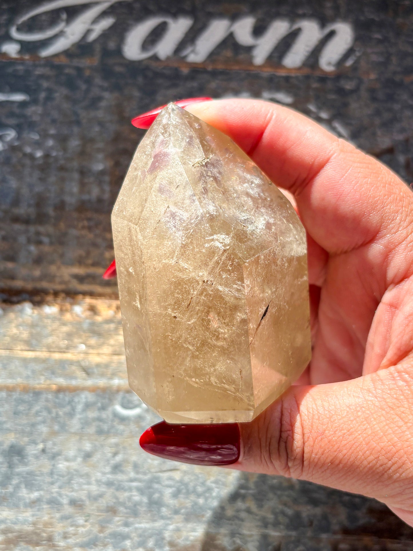 Gorgeous Citrine with Lepidolite Tower from Brazil