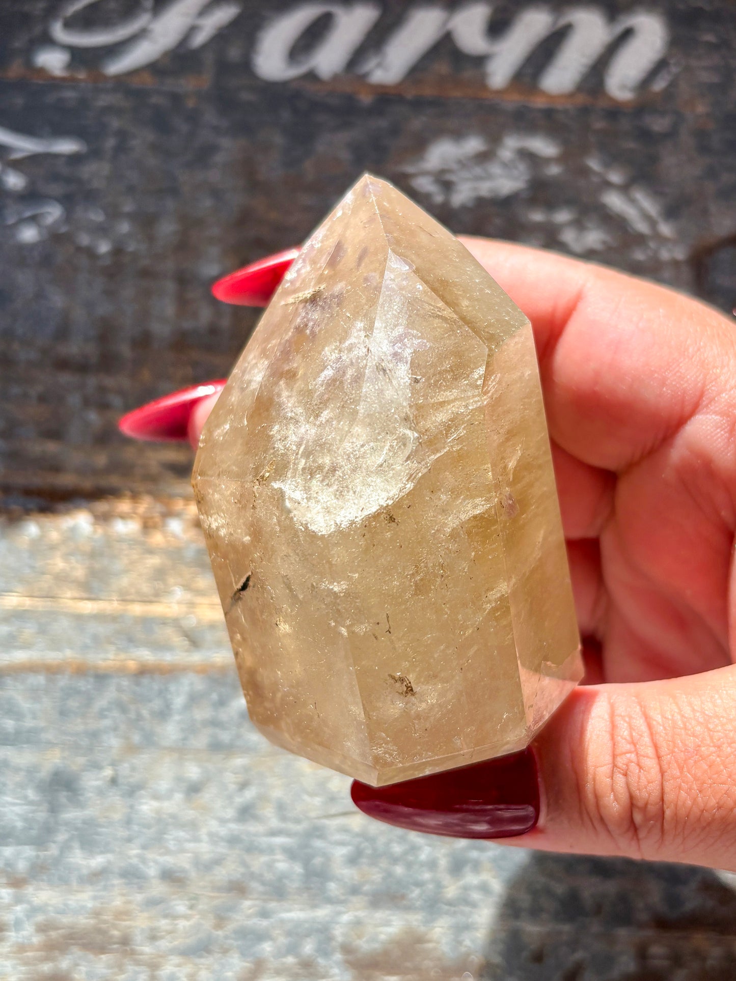 Gorgeous Citrine with Lepidolite Tower from Brazil