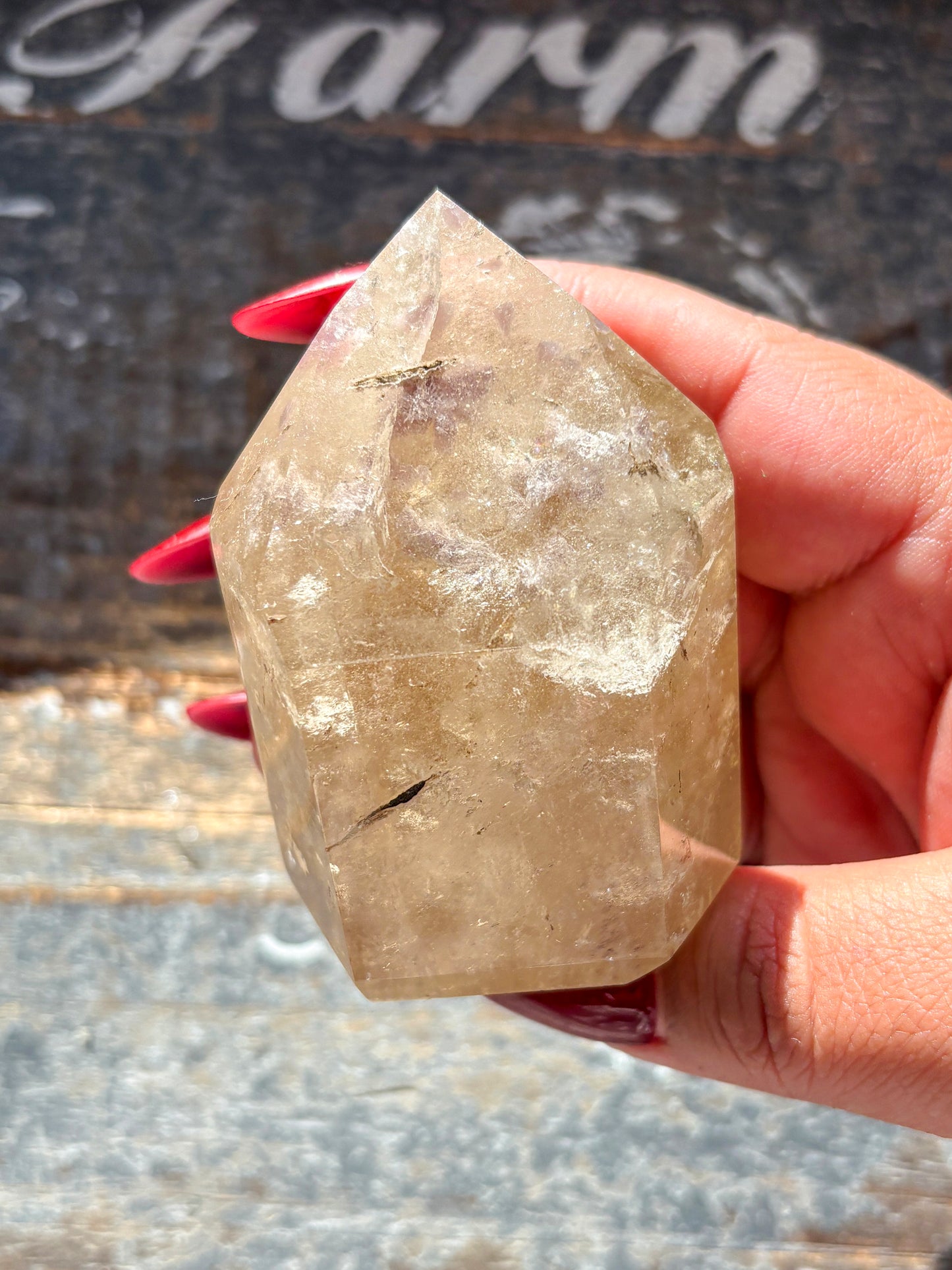 Gorgeous Citrine with Lepidolite Tower from Brazil