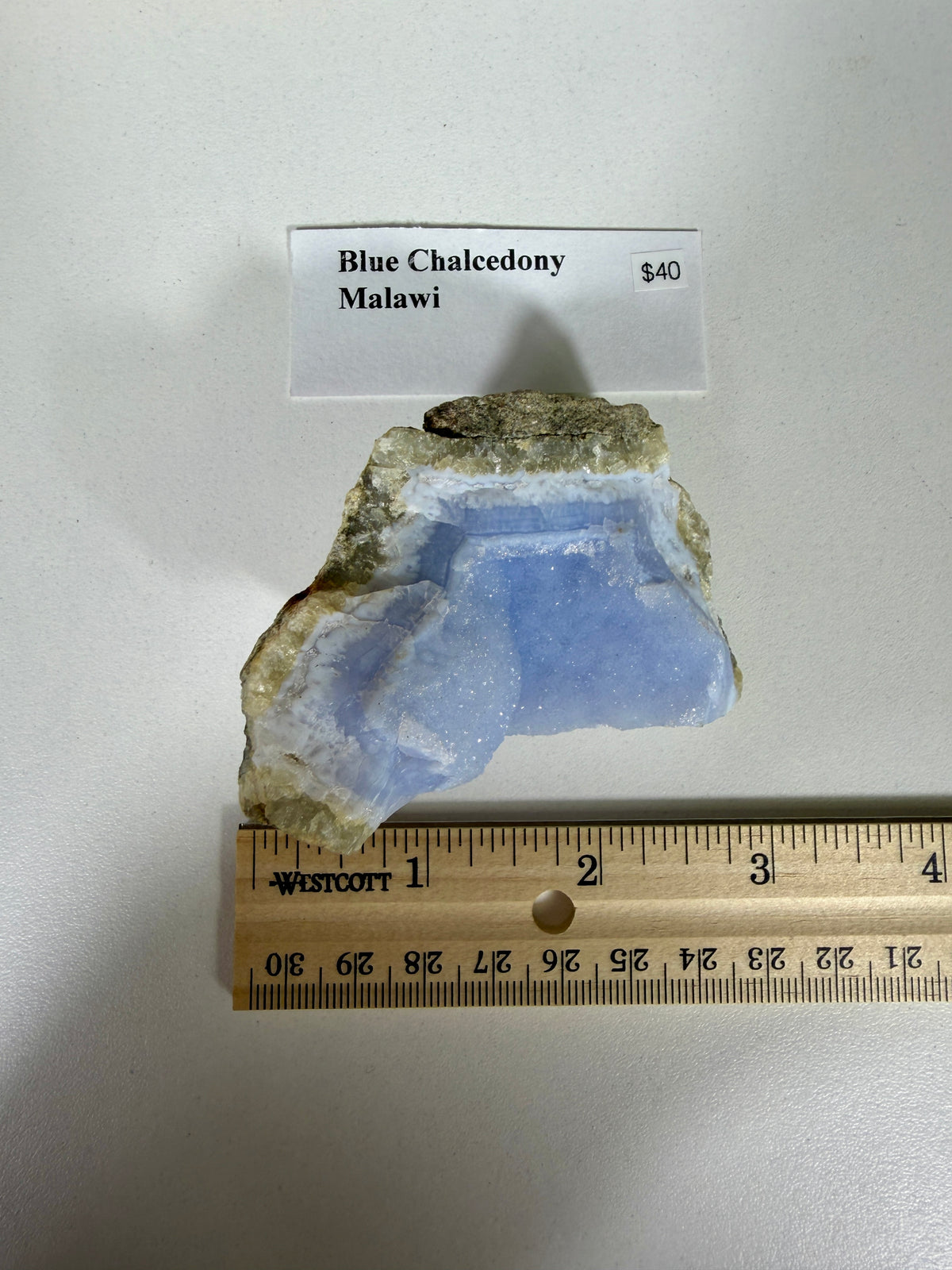 Gorgeous Blue Chalcedony w/ Druzy (Blue Lace Agate) | Malawi
