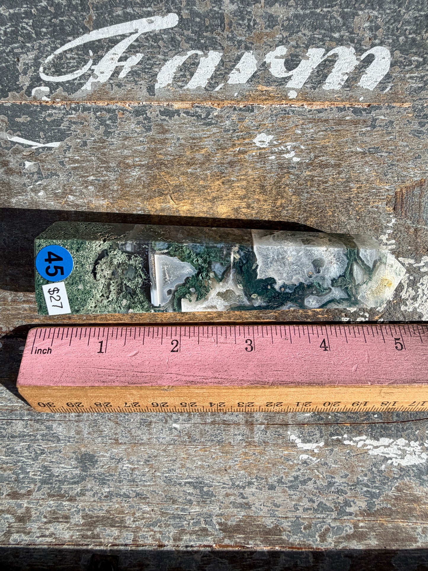 Gorgeous Druzy Moss Agate Tower | Opt 45
