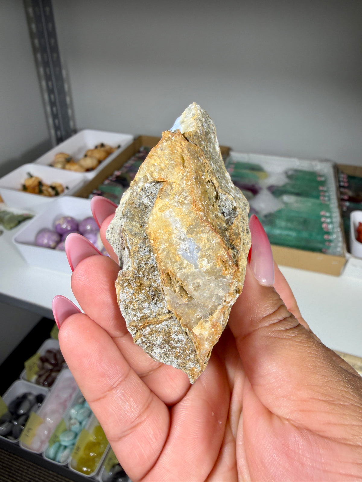 Gorgeous Blue Chalcedony w/ Druzy (Blue Lace Agate) | Malawi