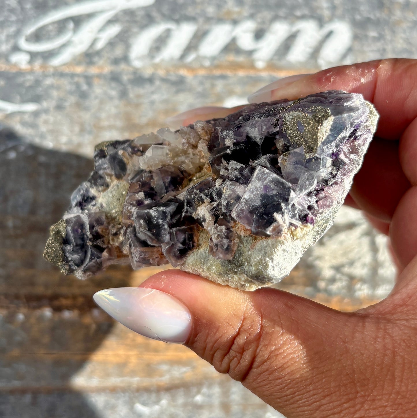 Gorgeous Yindu Fluorite with Pyrite Specimen from Mongolia | Opt L