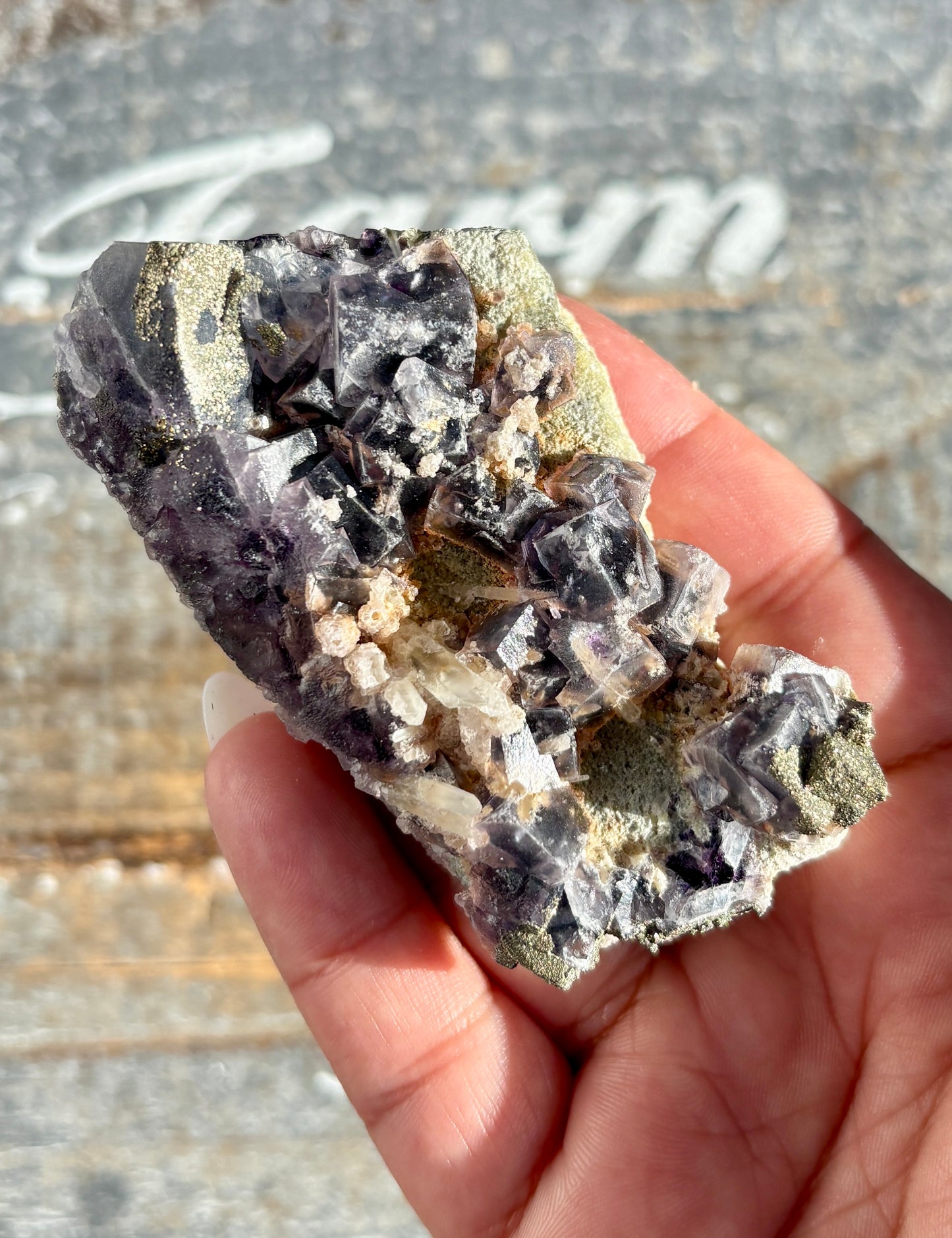 Gorgeous Yindu Fluorite with Pyrite Specimen from Mongolia | Opt L