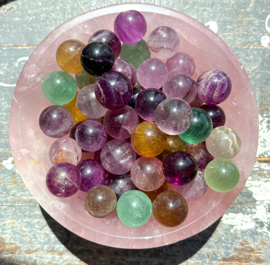 One (1) Gorgeous Mini Rainbow Fluorite Sphere | Intuitively Chosen