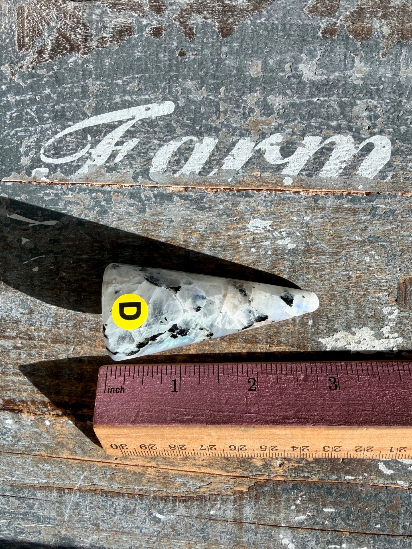 Flashy Rainbow Moonstone Ring Holder | Opt D