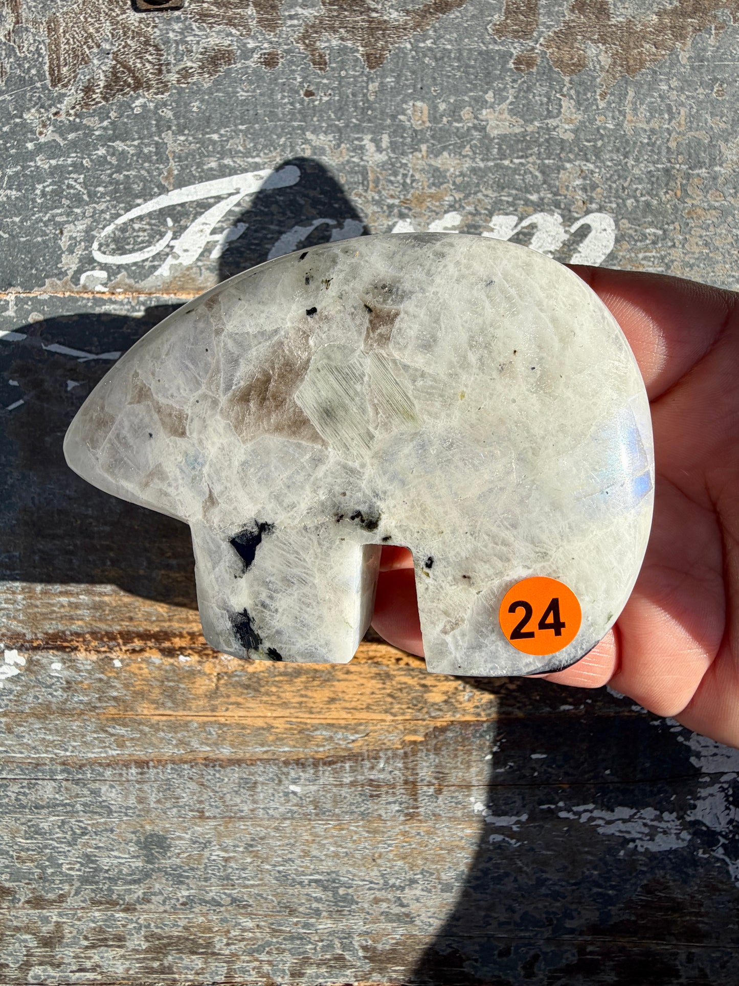 Adorable Rainbow Moonstone Bear | India | Opt 24