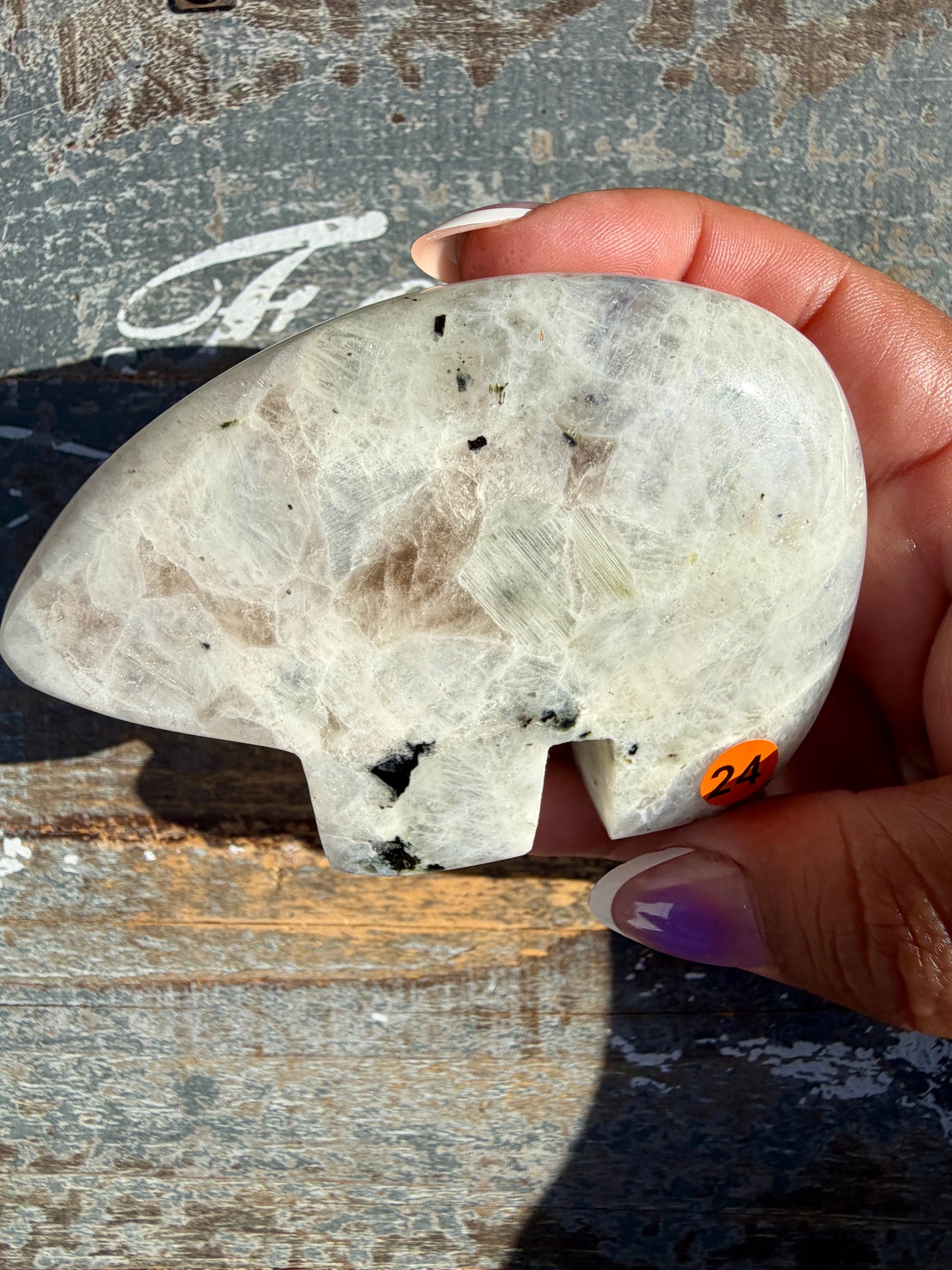Adorable Rainbow Moonstone Bear | India | Opt 24