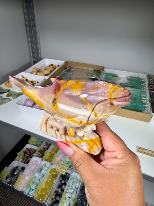 Gorgeous Hand Carved Mookaite Humpback Whale | Australia