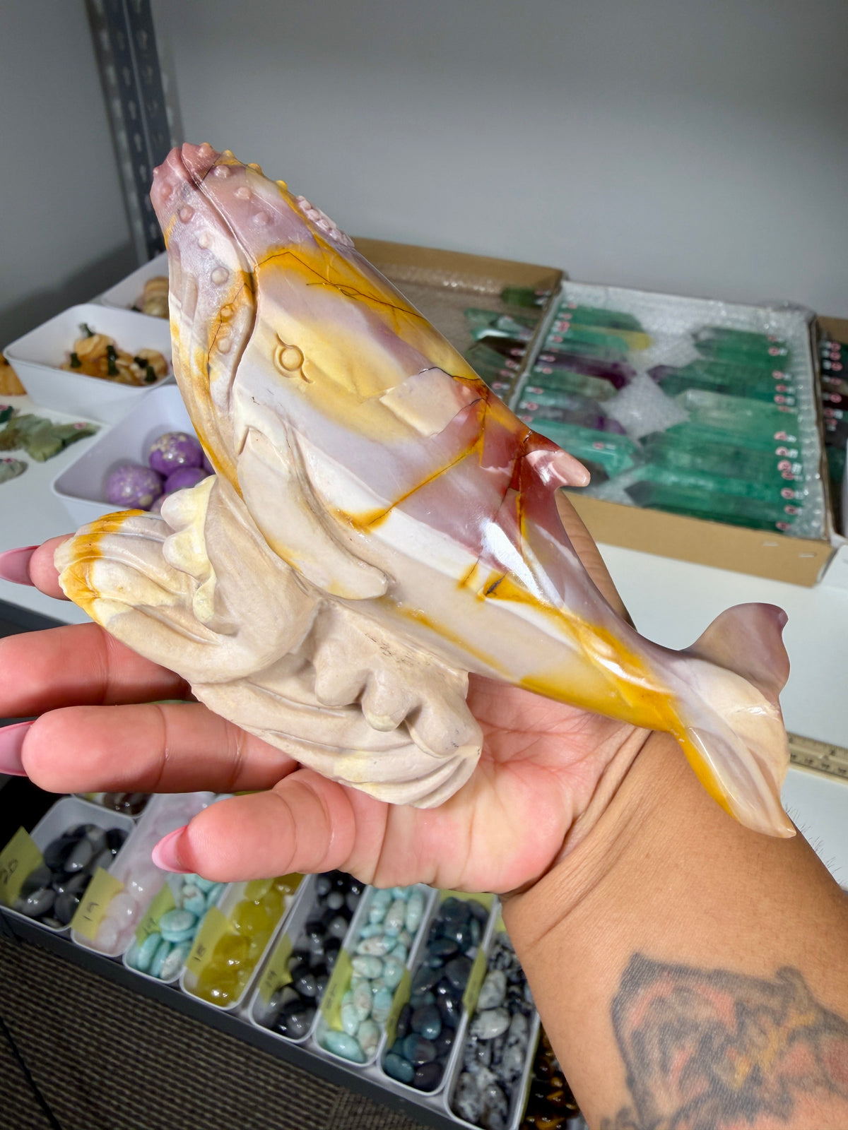 Gorgeous Hand Carved Mookaite Humpback Whale | Australia