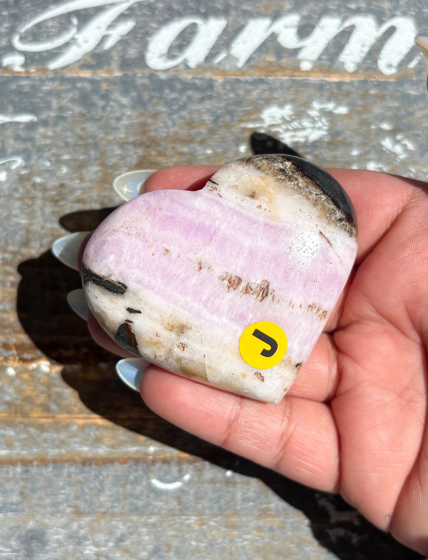 Gorgeous Pink Aragonite Heart from Pakistan | Opt J