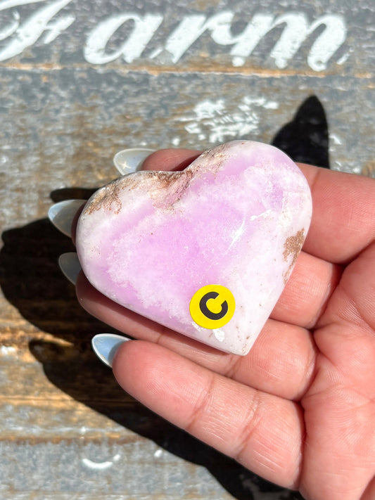 Gorgeous Pink Aragonite Heart from Pakistan | Opt C