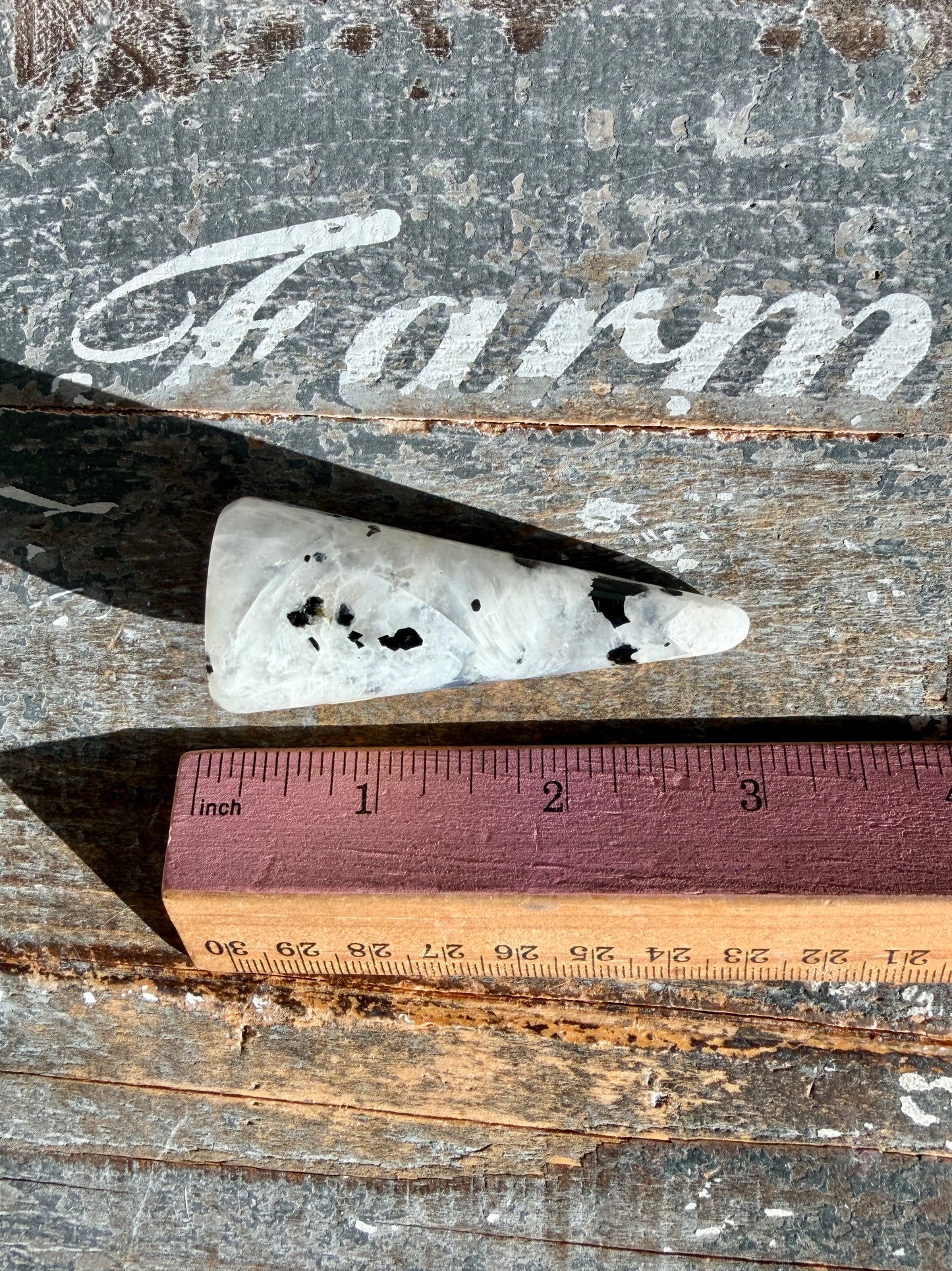Flashy Rainbow Moonstone Ring Holder | Opt I