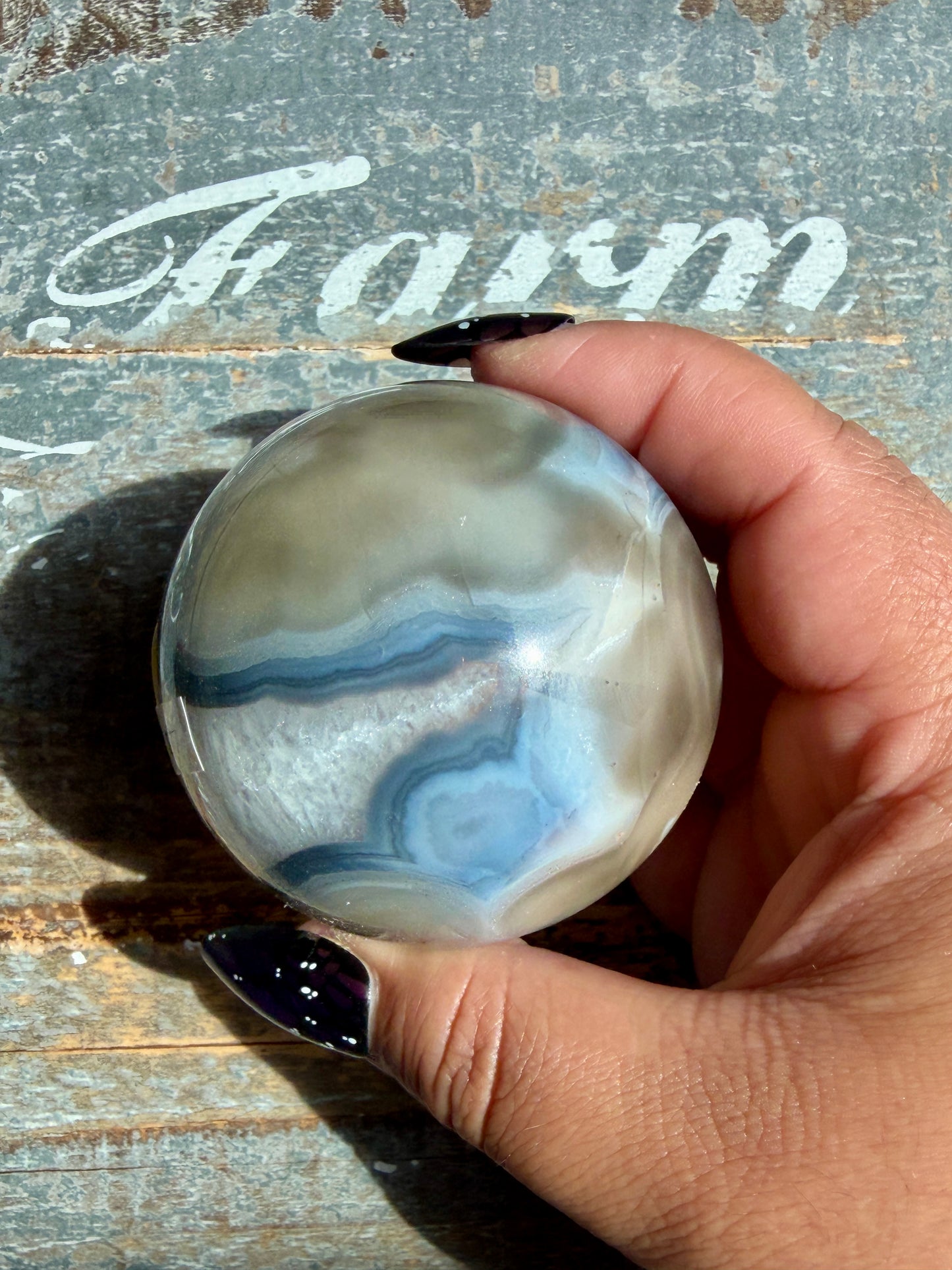Gorgeous Banded Agate Sphere | Opt L