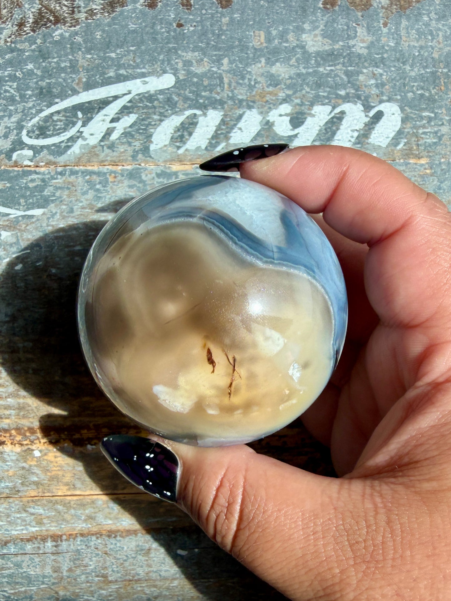 Gorgeous Banded Agate Sphere | Opt L