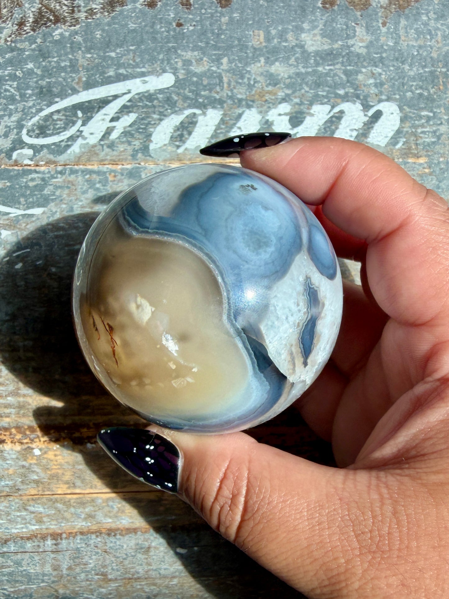 Gorgeous Banded Agate Sphere | Opt L