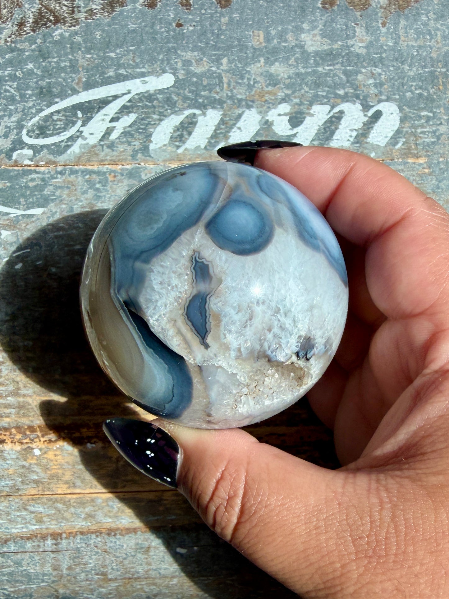 Gorgeous Banded Agate Sphere | Opt L