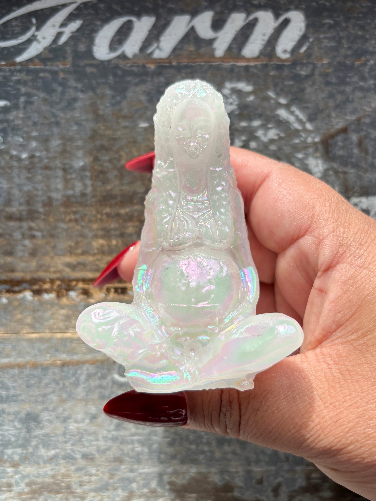 Gorgeous Angel Aura *RESIN* Mother Earth Carving