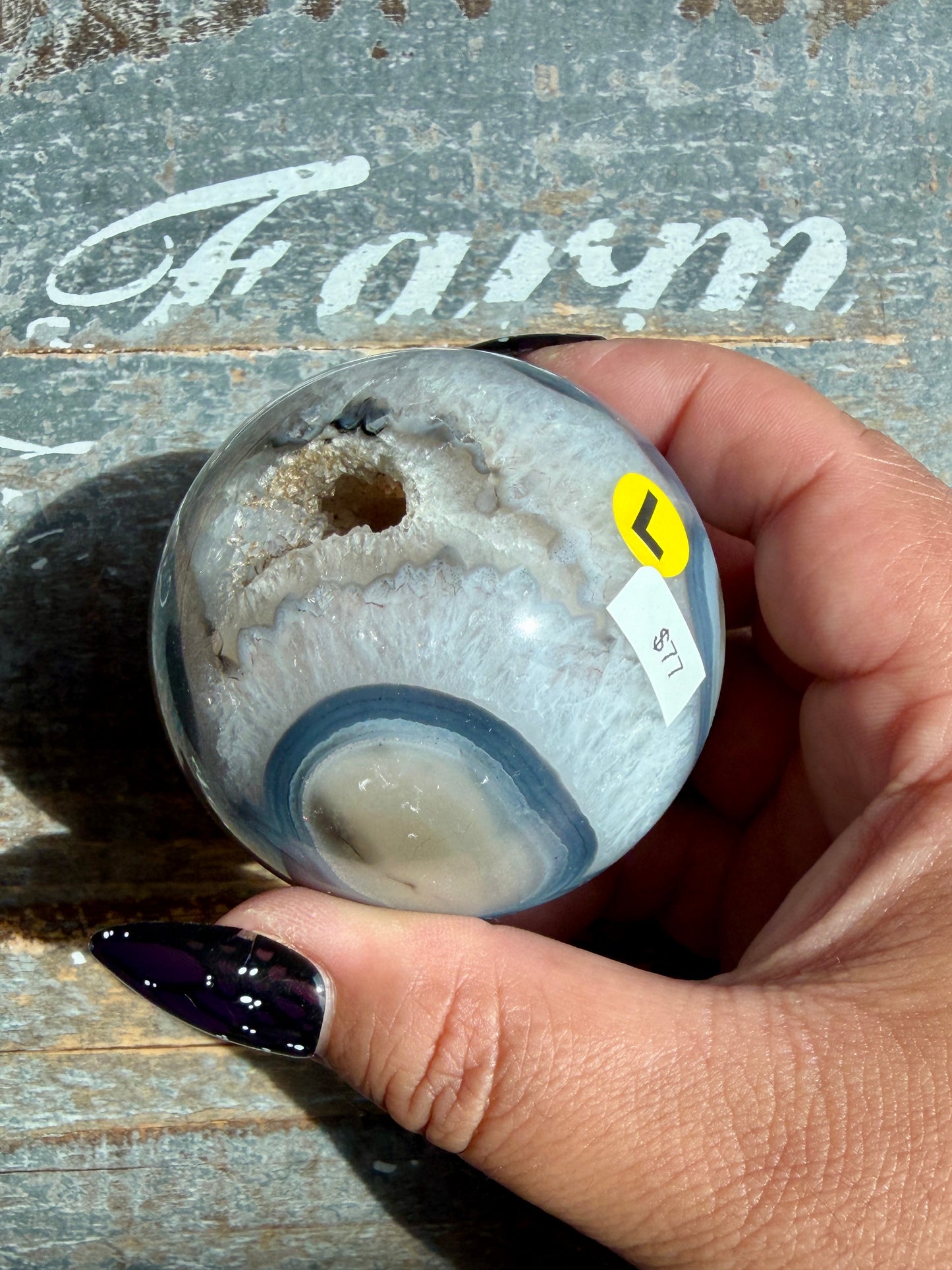 Gorgeous Banded Agate Sphere | Opt L