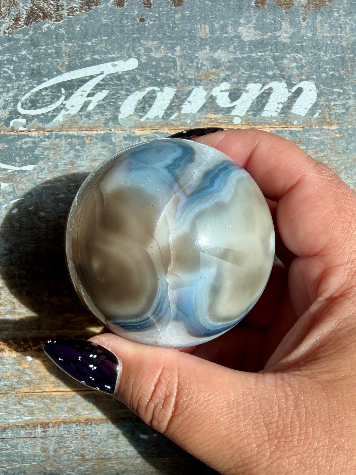 Gorgeous Banded Agate Sphere | Opt L