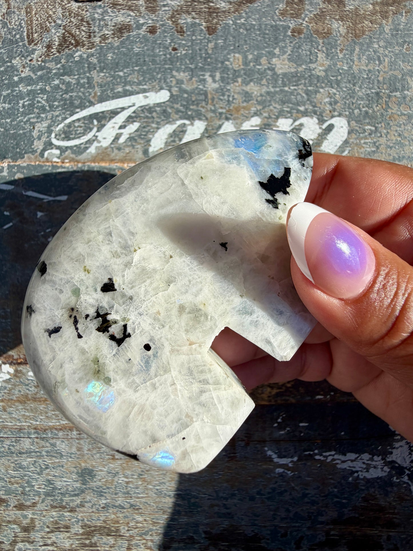 Adorable Rainbow Moonstone Bear | India | Opt 26