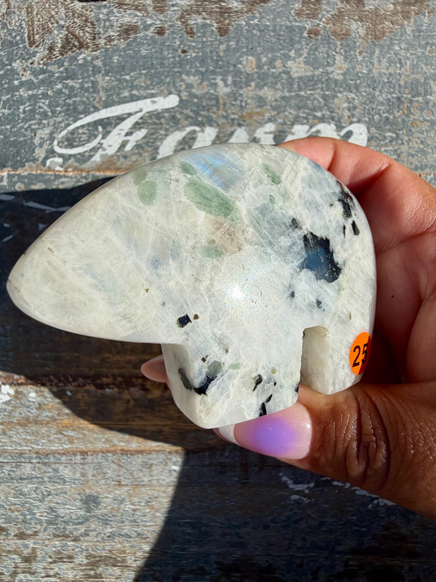 Adorable Rainbow Moonstone Bear | India | Opt 25
