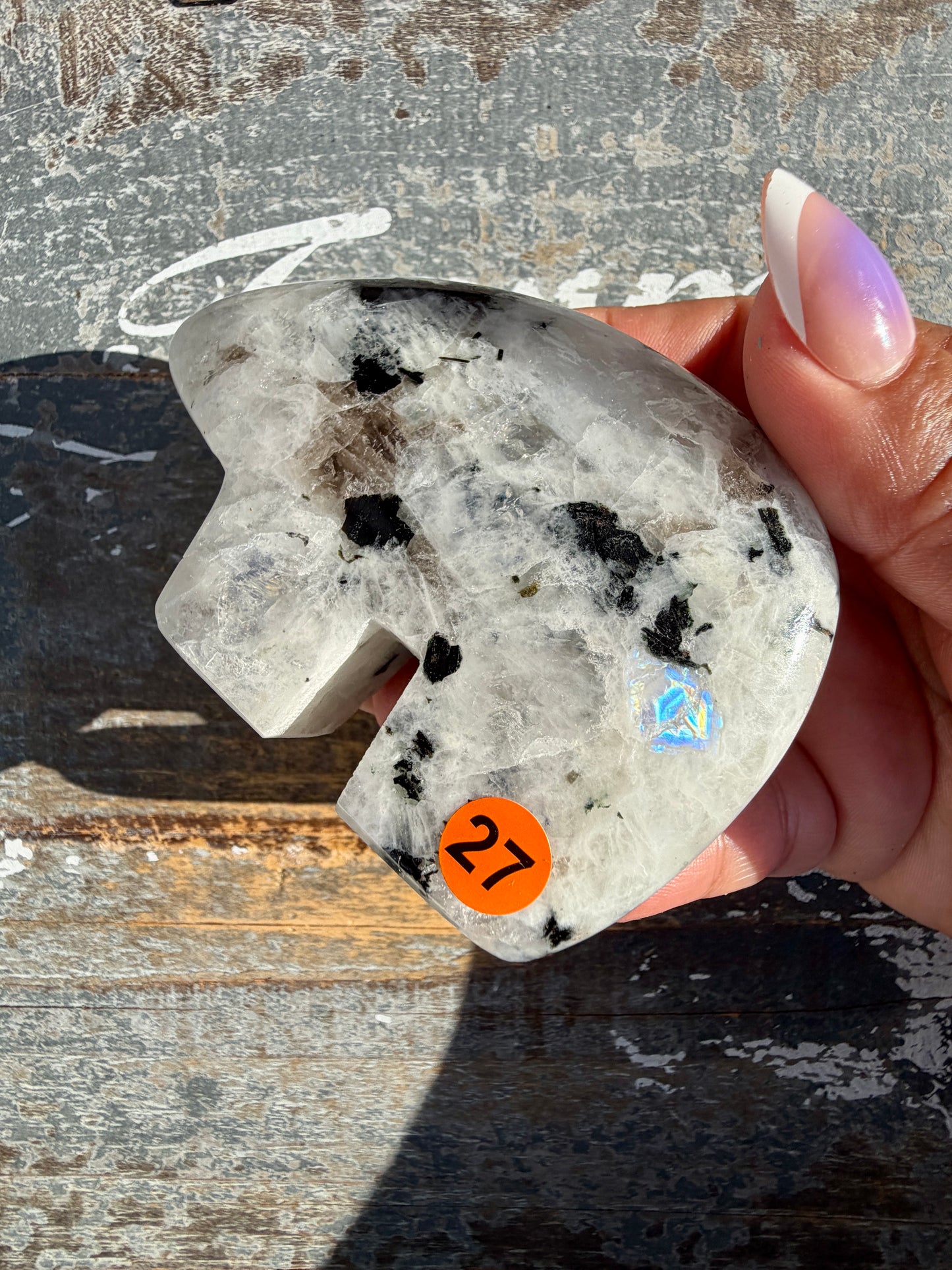 Adorable Rainbow Moonstone Bear | India | Opt 27