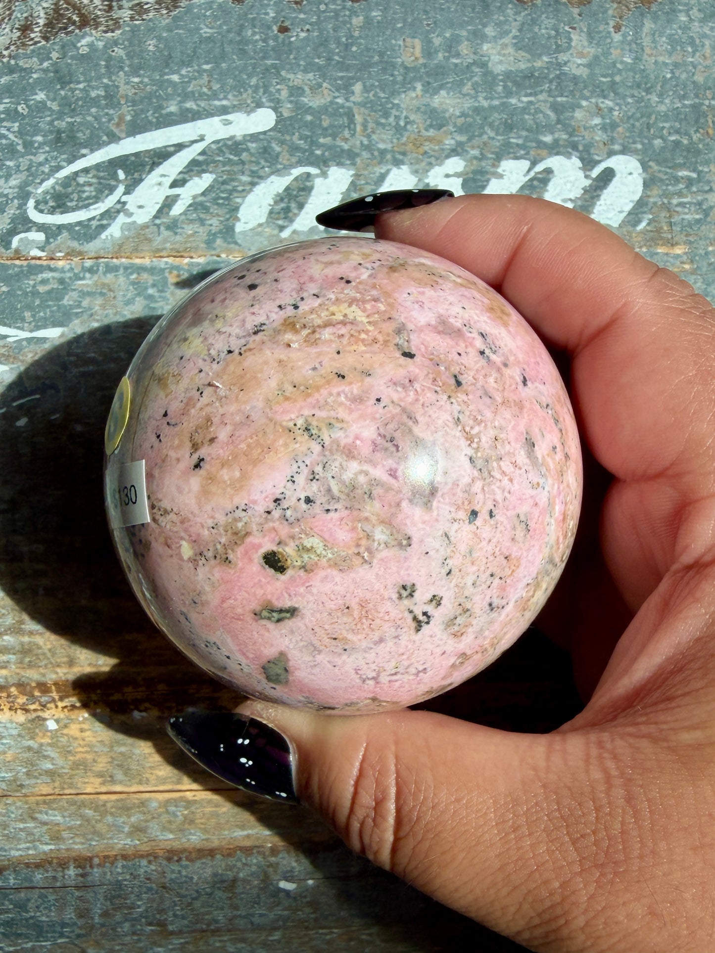 Gorgeous Rhodonite Sphere From Peru | Opt S