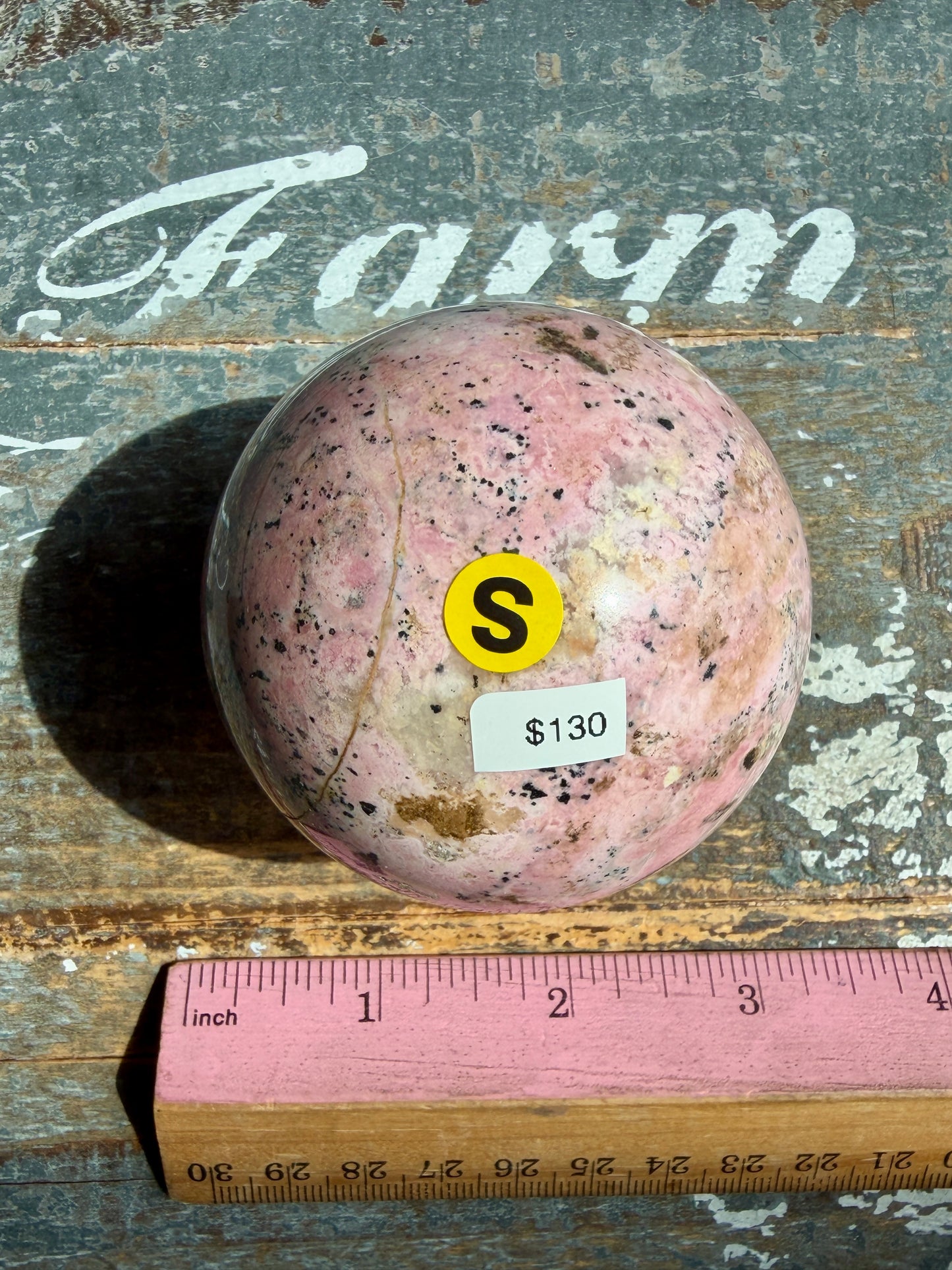 Gorgeous Rhodonite Sphere From Peru | Opt S