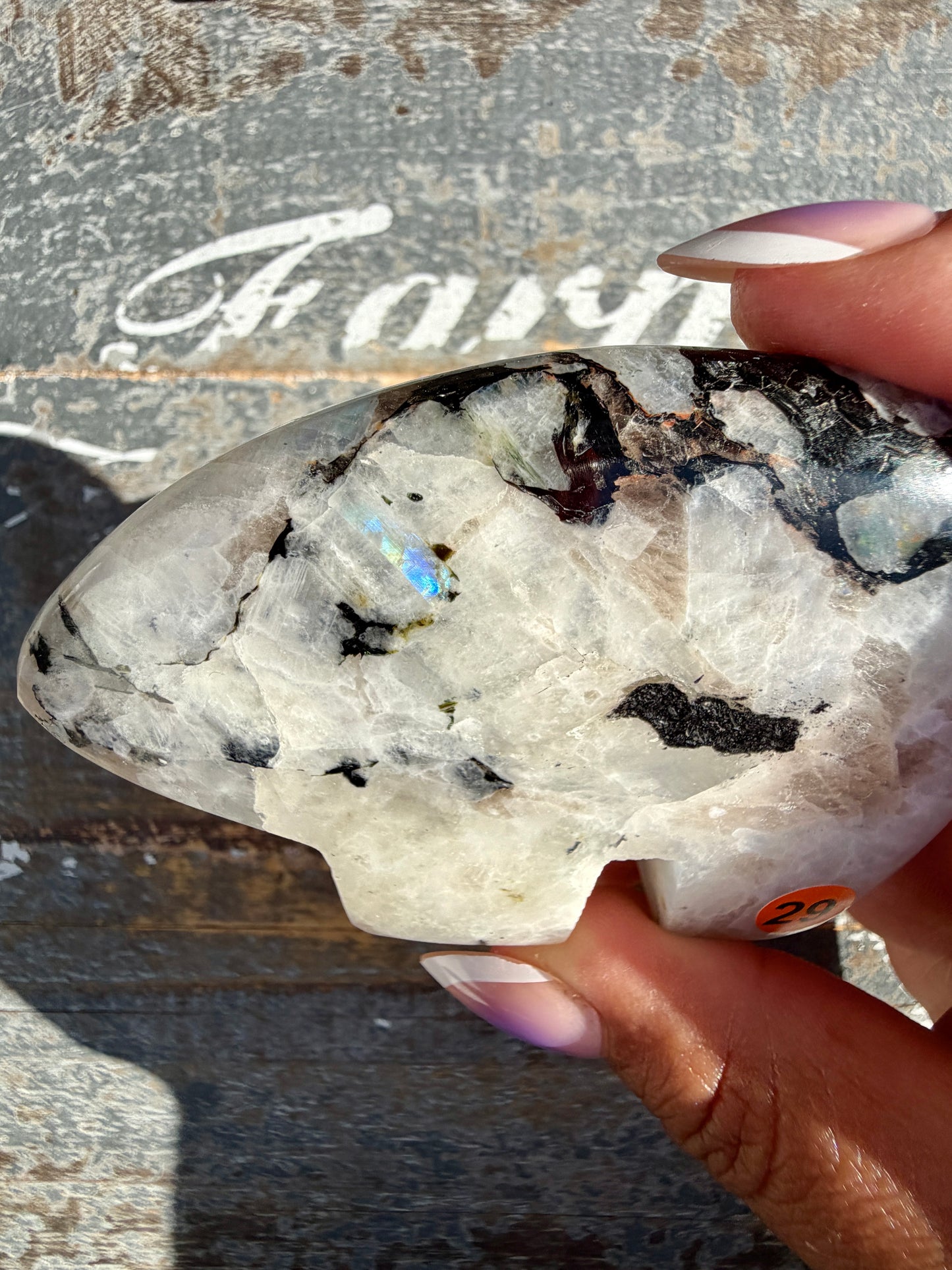 Adorable Rainbow Moonstone Bear | India | Opt 29