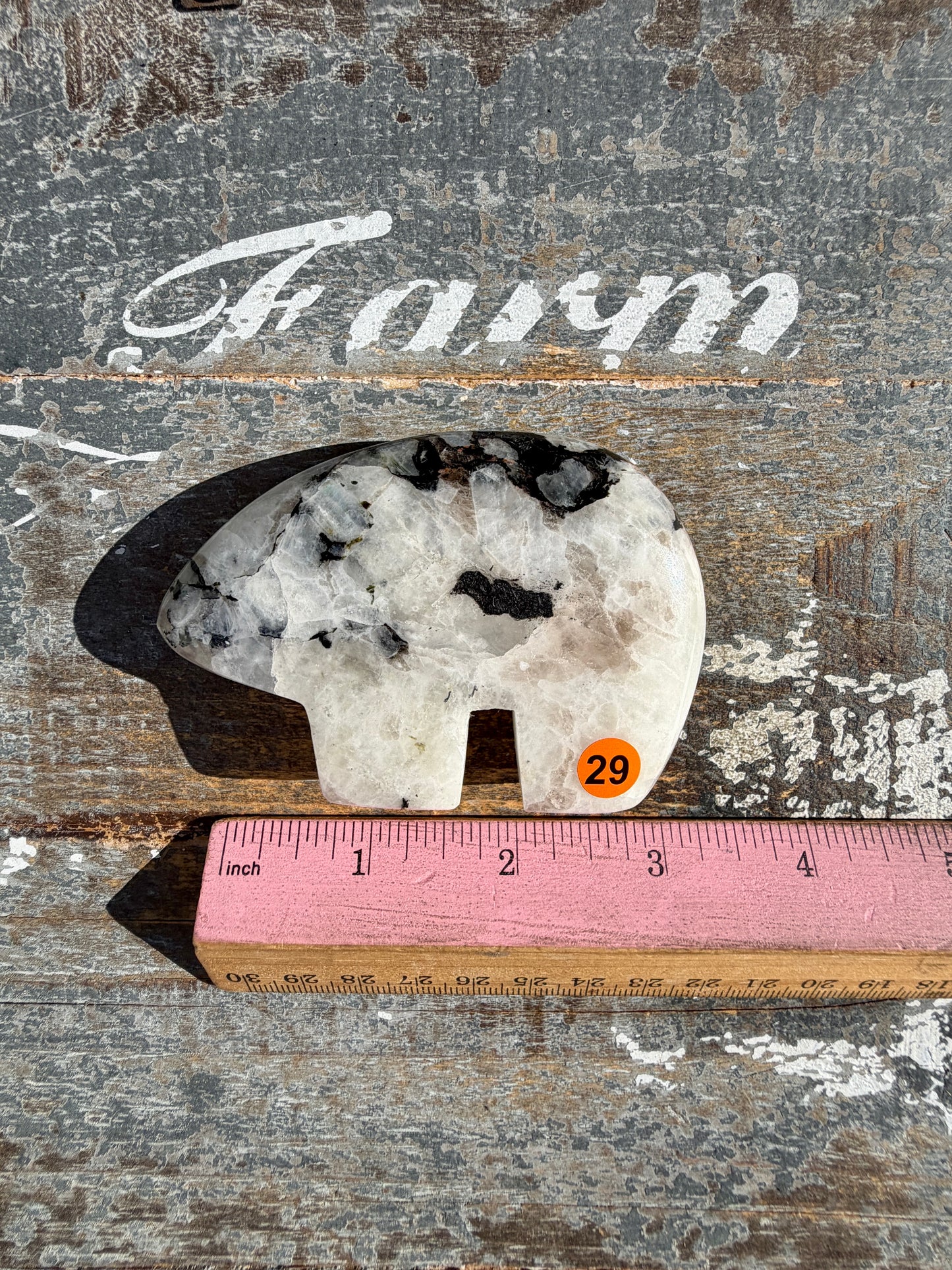 Adorable Rainbow Moonstone Bear | India | Opt 29