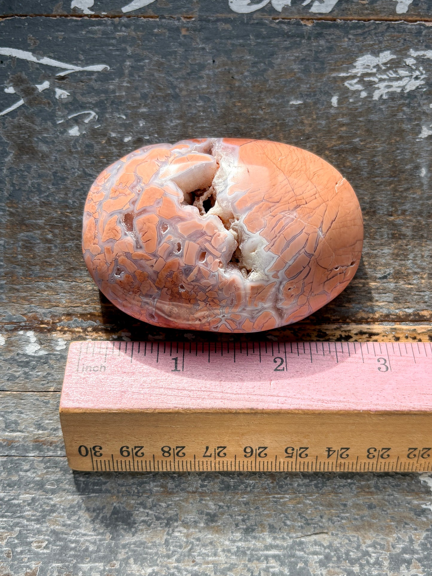 Gorgeous Pink Agate Palm Stone