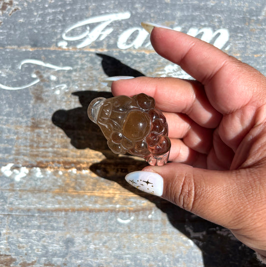 Gorgeous Natural Smokey Quartz Money Toad | Money Manifester | Opt T