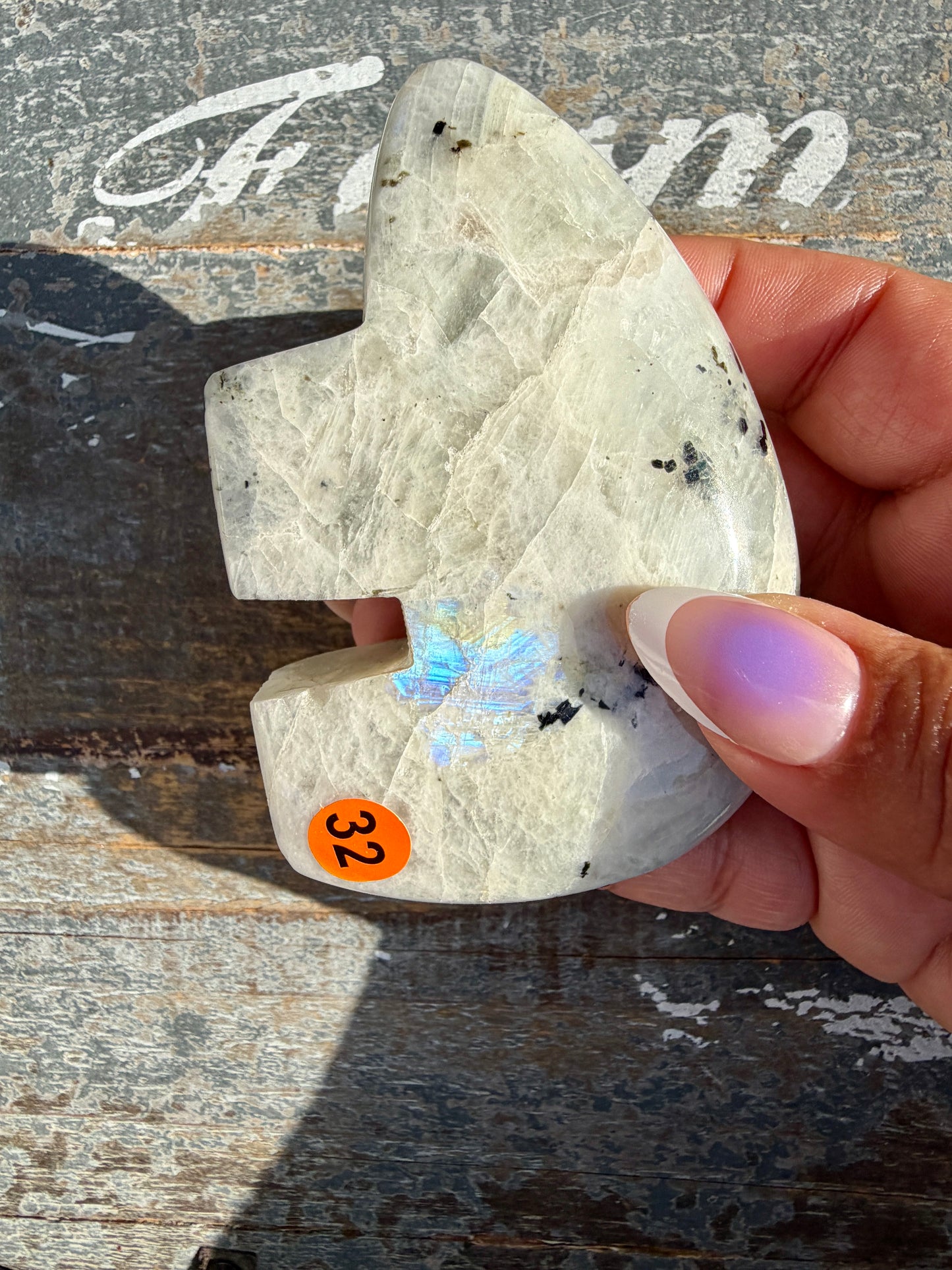 Adorable Rainbow Moonstone Bear | India | Opt 32