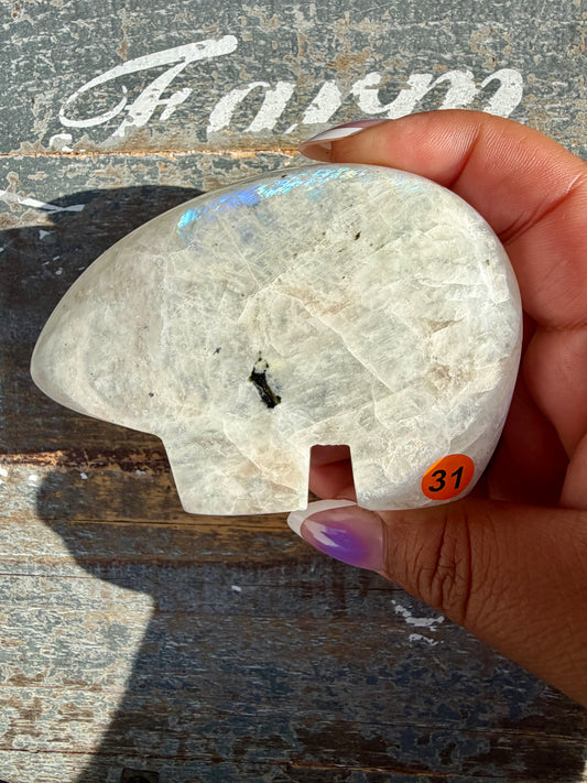 Adorable Rainbow Moonstone Bear | India | Opt 31