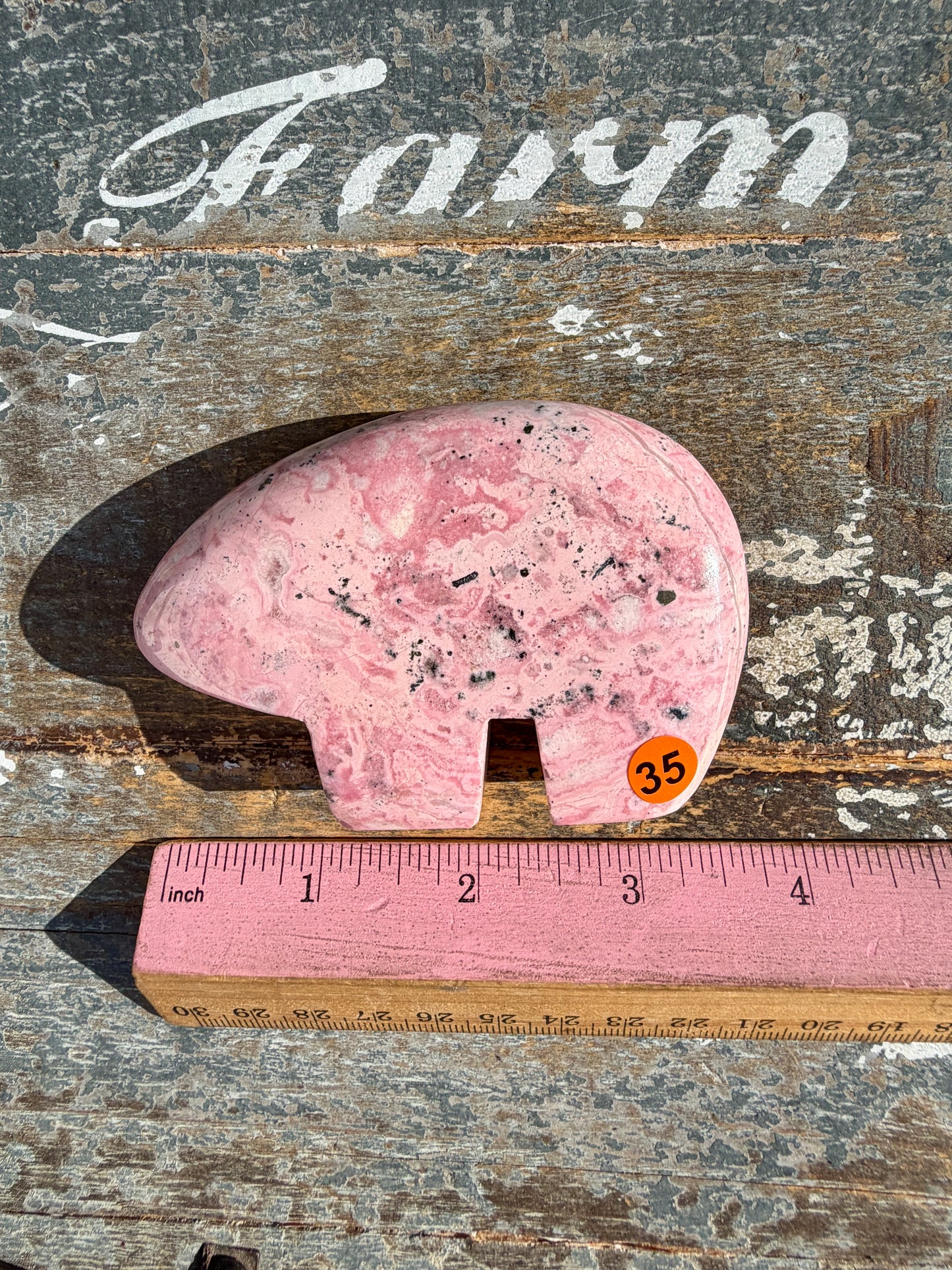 Adorable Pink Rhodonite Bear | Peru | Opt 35