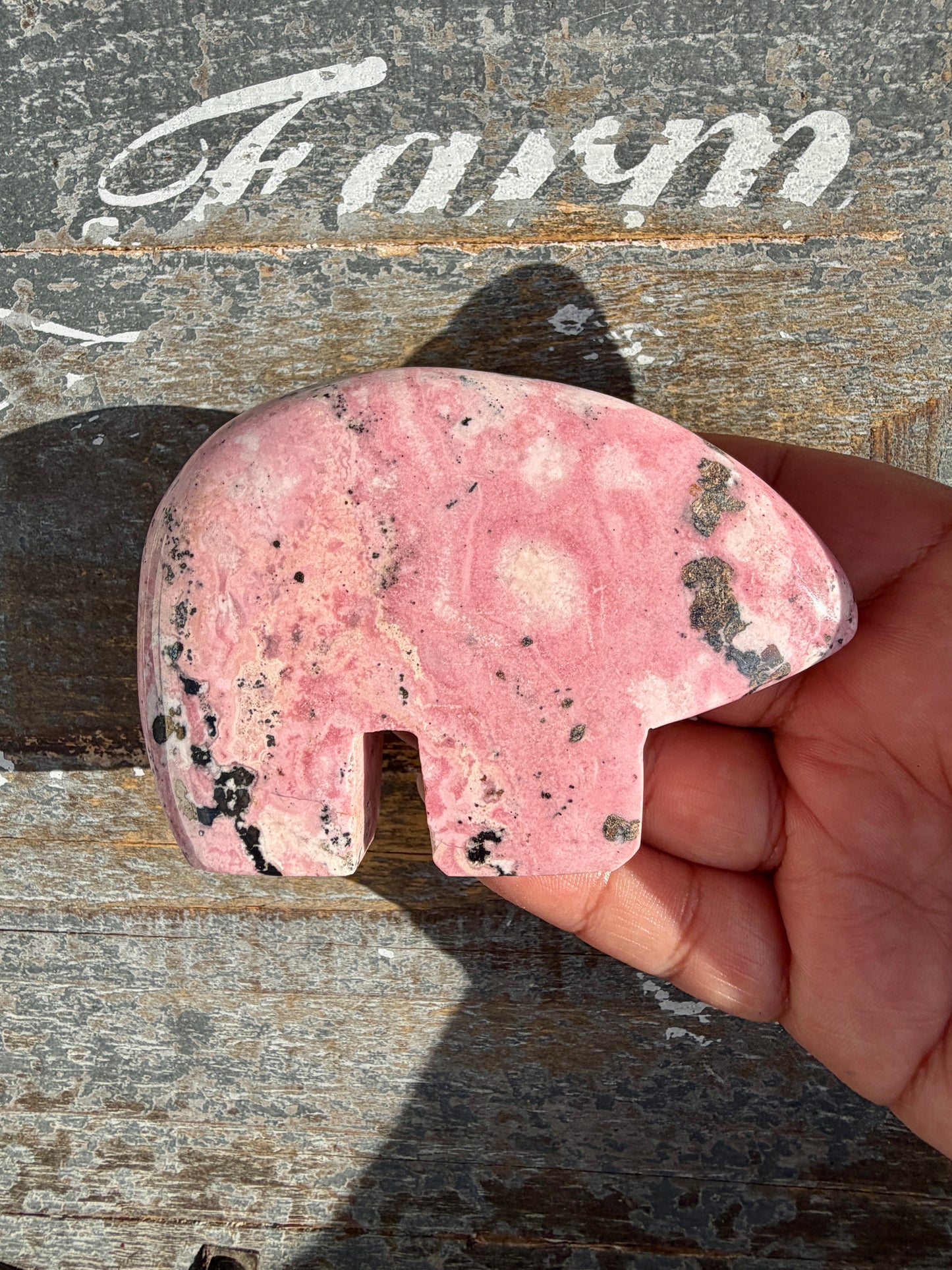 Adorable Pink Rhodonite Bear | Peru | Opt 36