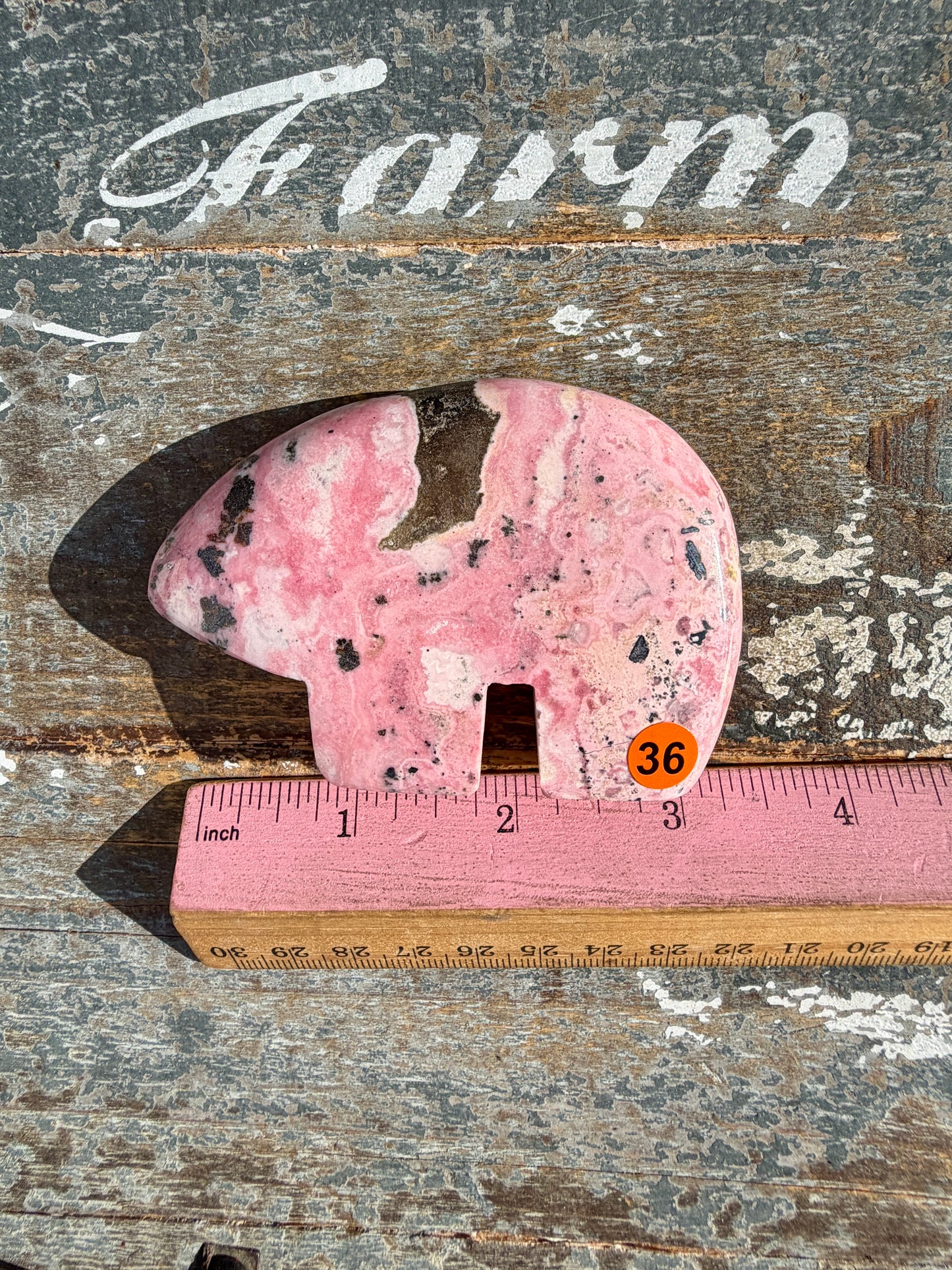 Adorable Pink Rhodonite Bear | Peru | Opt 36
