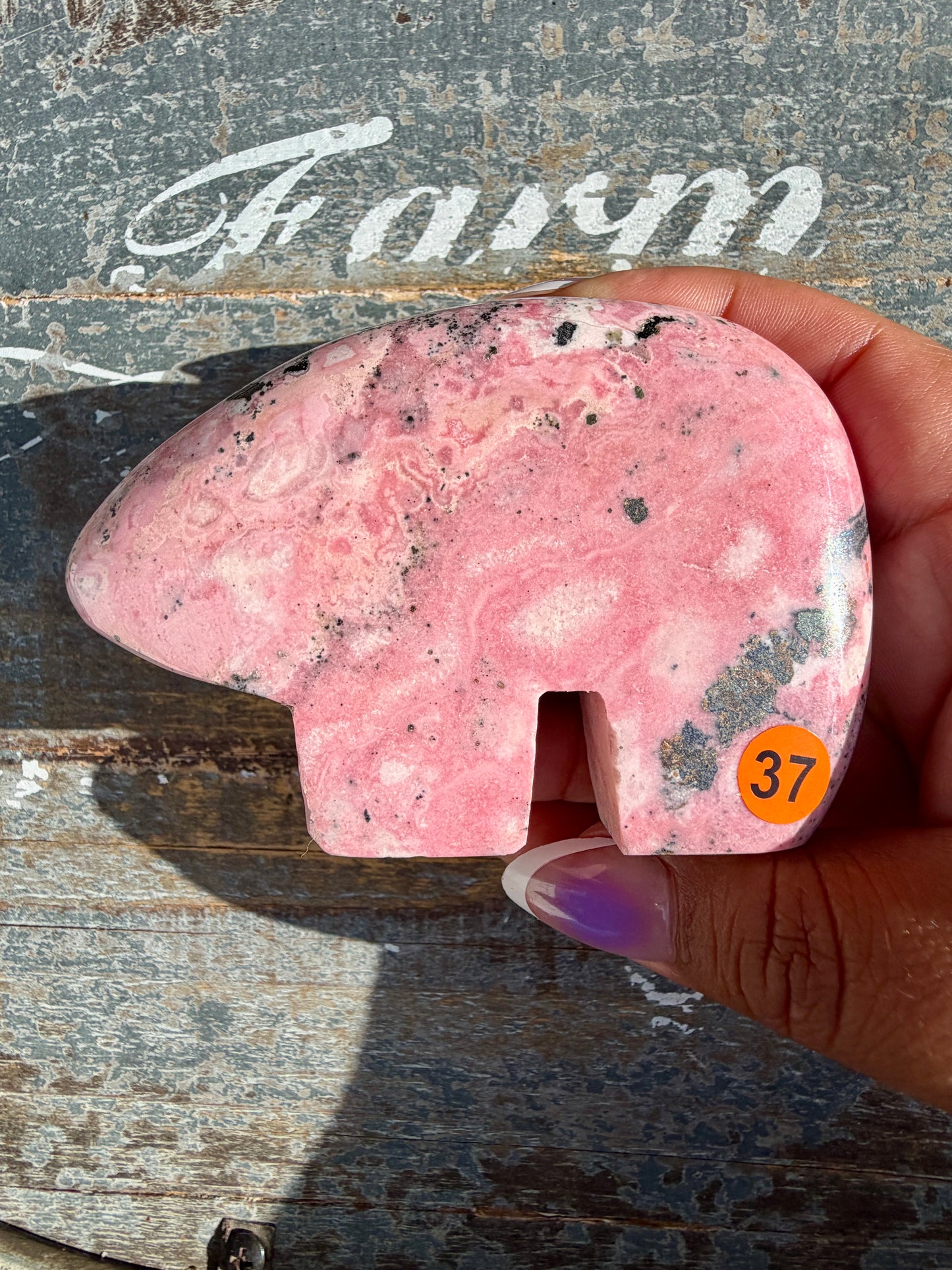 Adorable Pink Rhodonite Bear | Peru | Opt 37