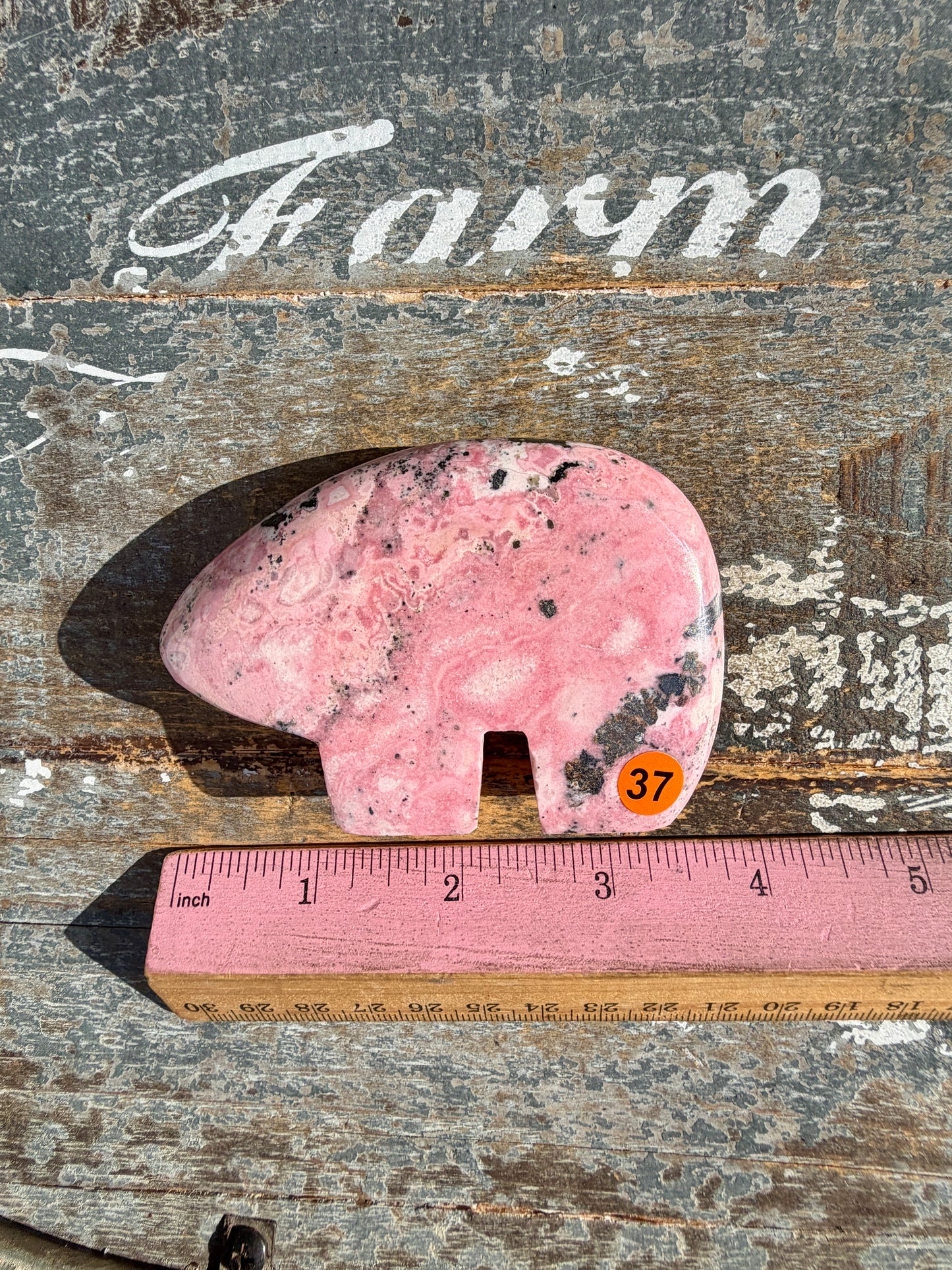 Adorable Pink Rhodonite Bear | Peru | Opt 37