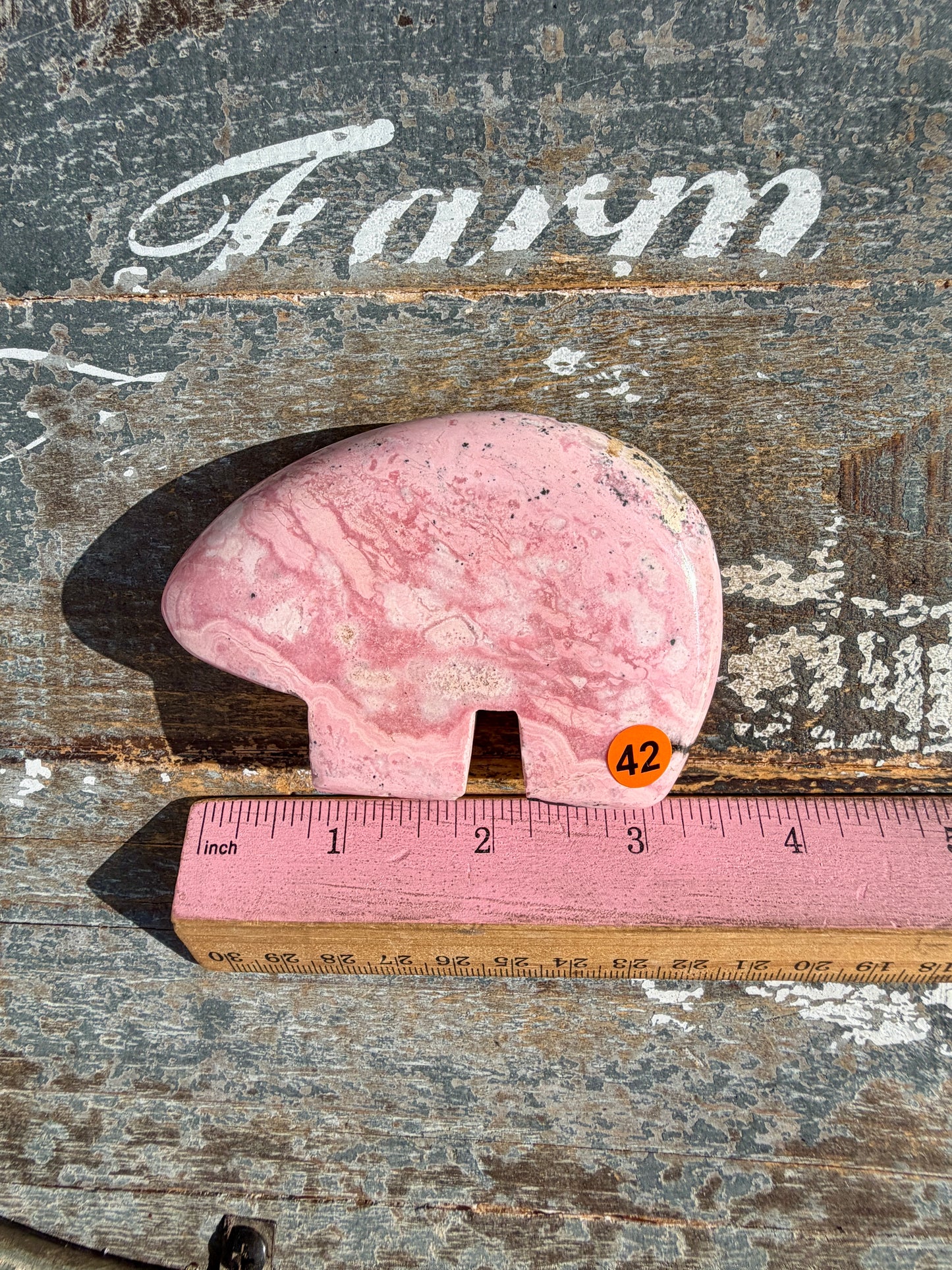 Adorable Pink Rhodonite Bear | Peru | Opt 42