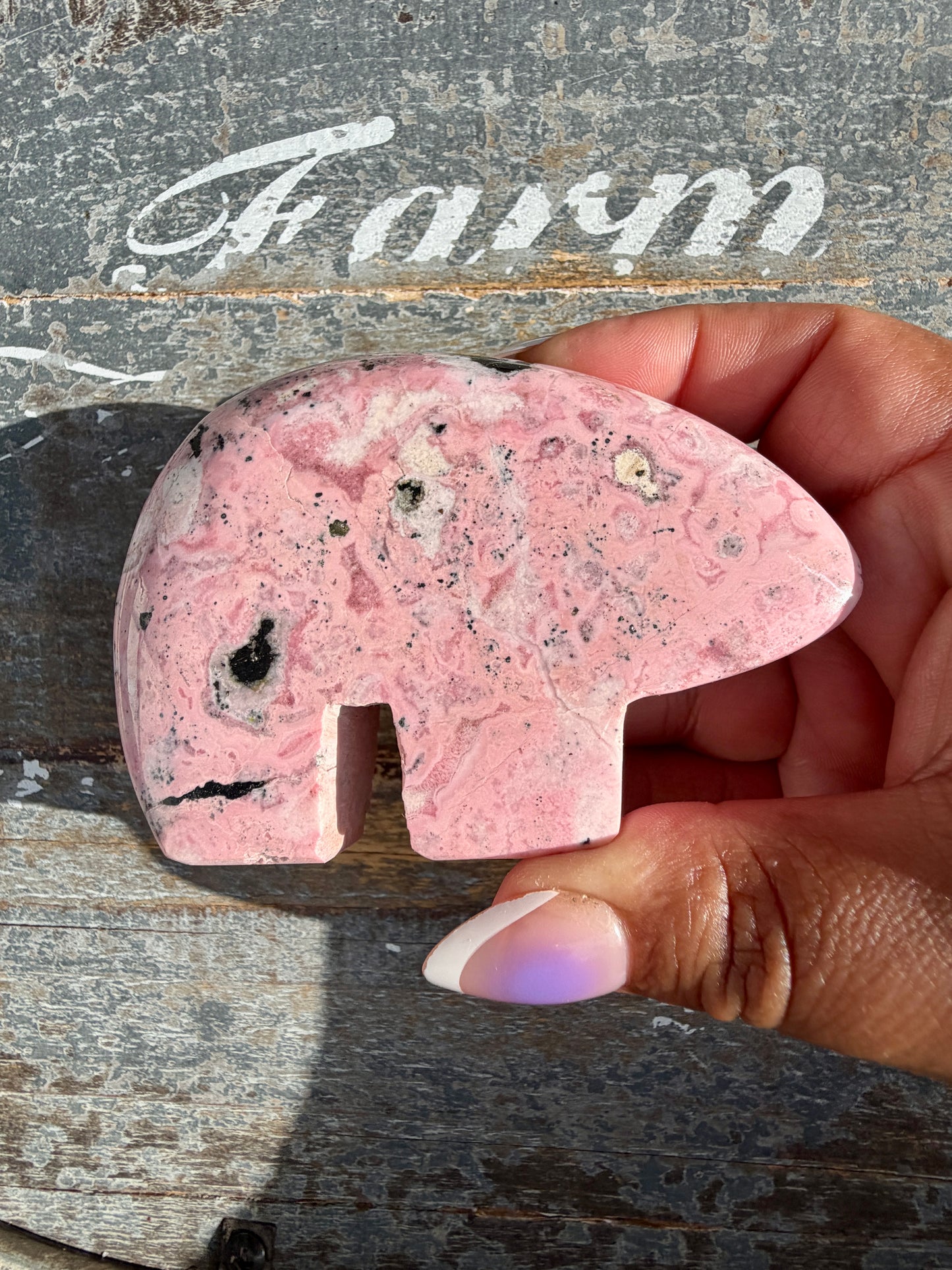 Adorable Pink Rhodonite Bear | Peru | Opt 40