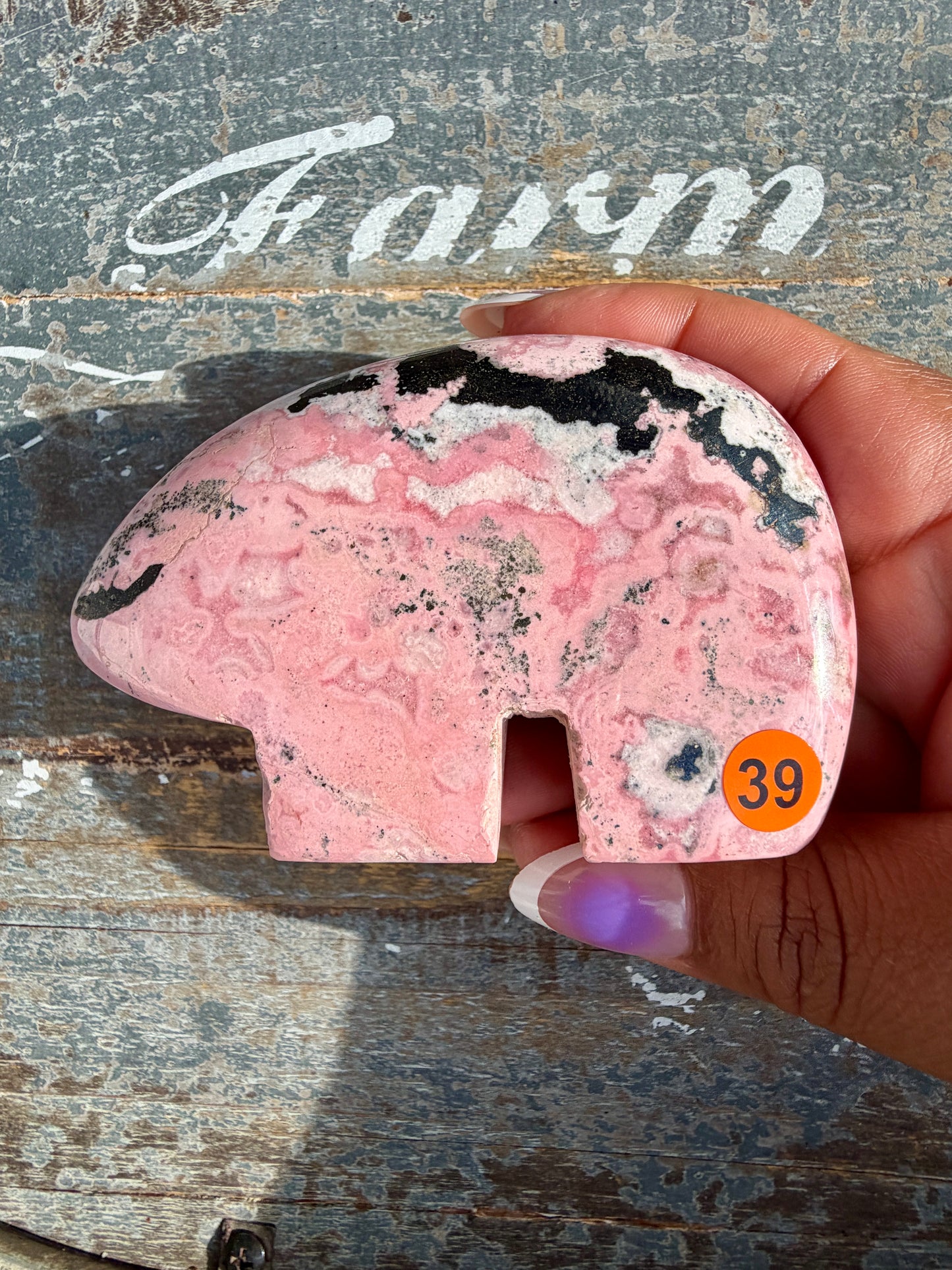Adorable Pink Rhodonite Bear | Peru | Opt 39