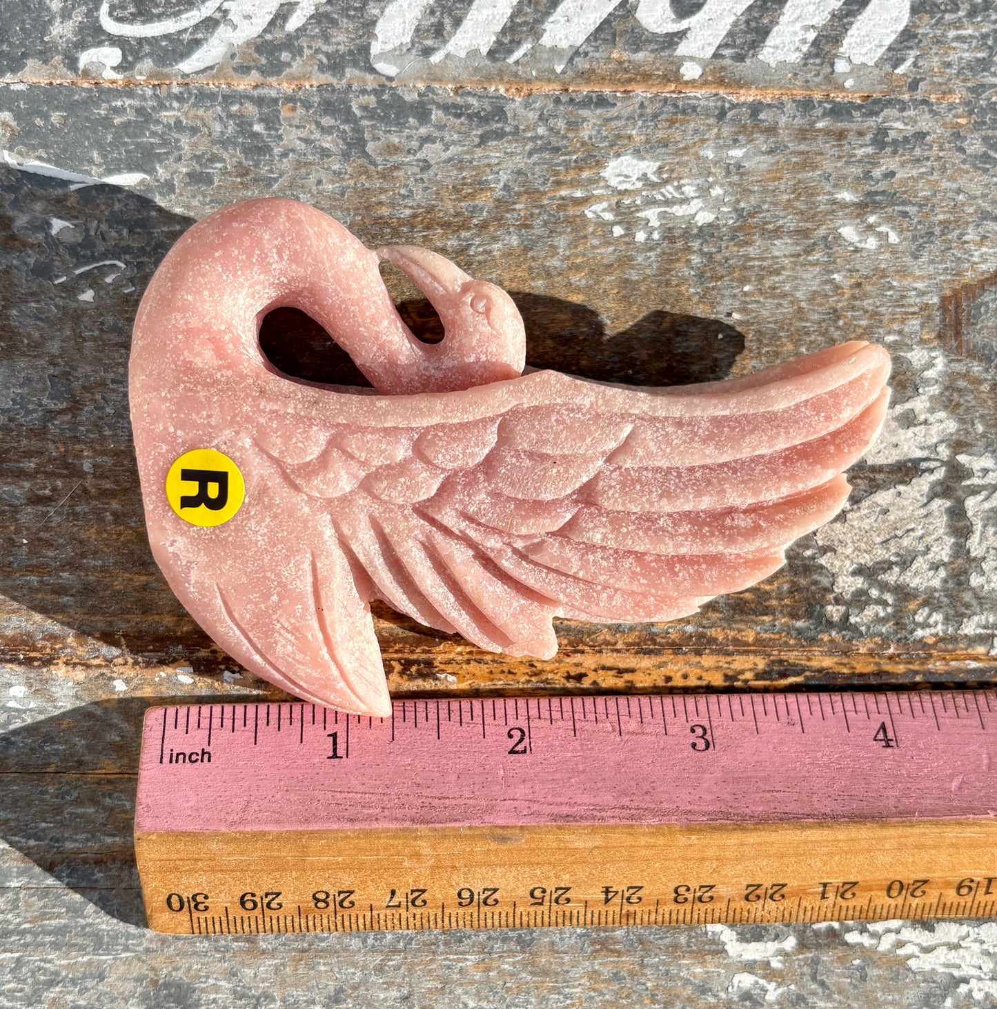 Gorgeous Pink Opal Hand Carved Swan | Opt R