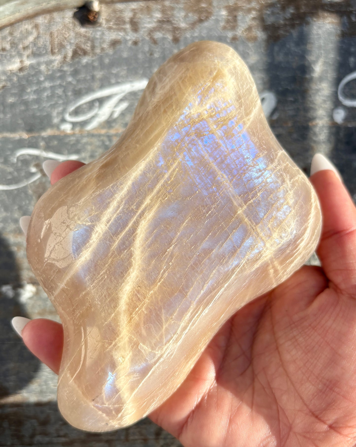Gorgeous Moonstone Bowl with Blue Flash | Opt C