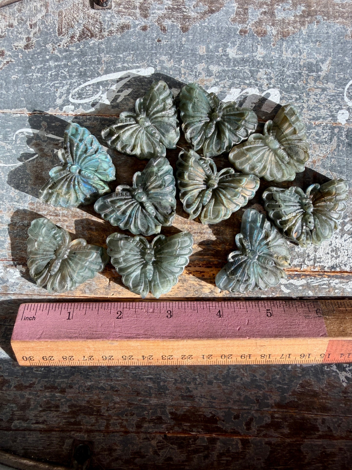 One (1) Gorgeous Labradorite Butterfly