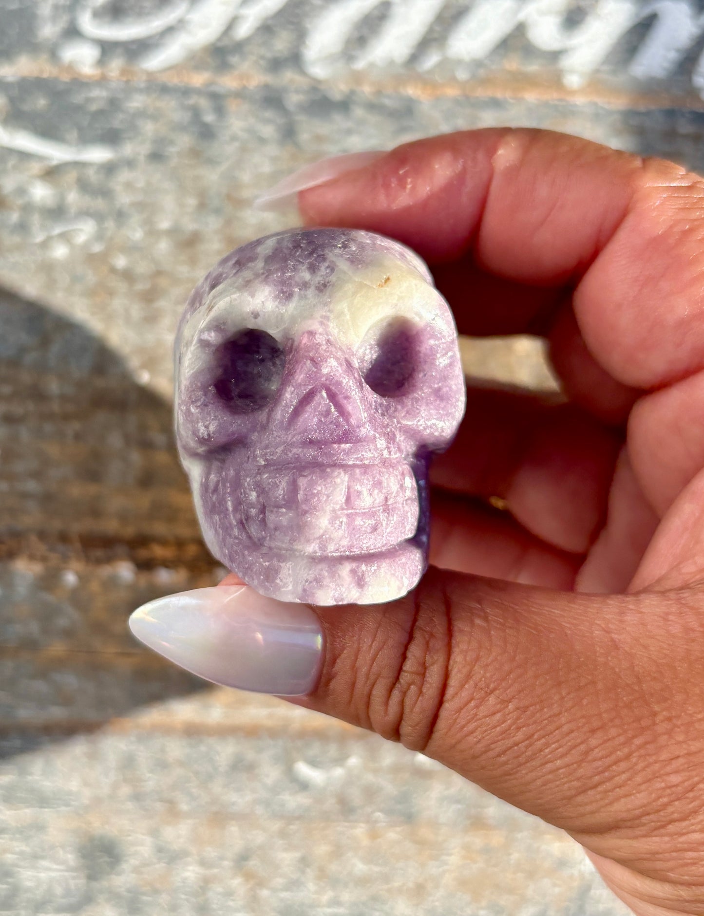 Lepidolite Skull | Opt R